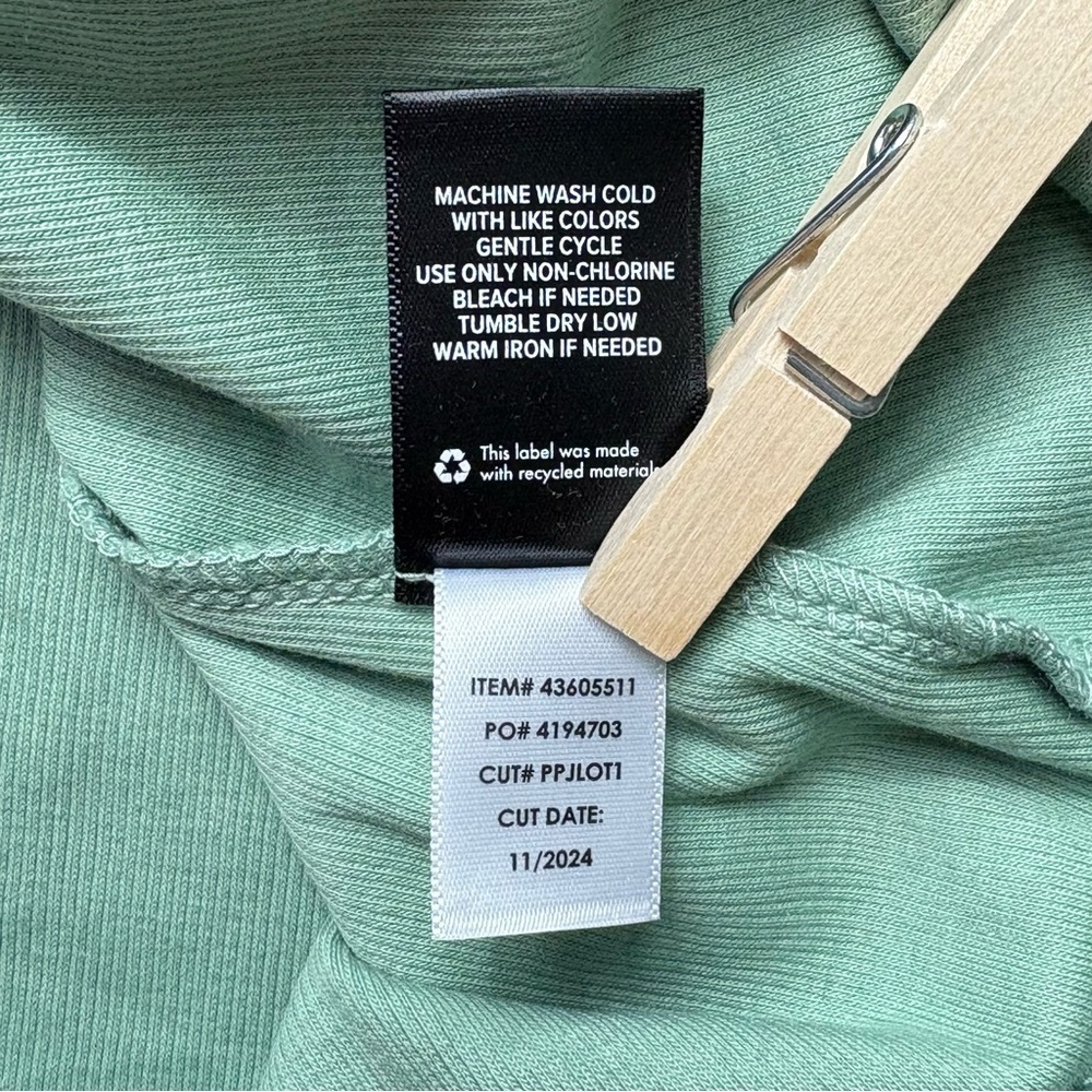 NEW TORRID Rib Cinched V-Neck Tee 1X 14/16 Green Cotton Blend Short Sleeve - Picture 9 of 10